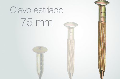 Imagen Clavo topográfico estriado de latón para señalización