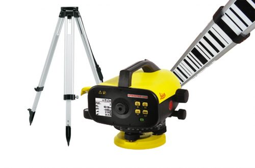 Imagen Pack Nivel digital con mira telescópica y trípode de aluminio precisión 1.5 mm