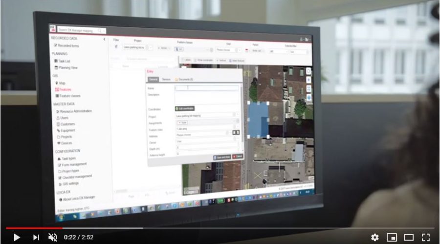 Video Software de mapeo de servicios afectados Leica DX Manager