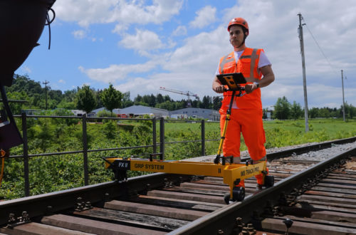 Imagen Amberg Inspection IMS Relative. Carro de vías para medición